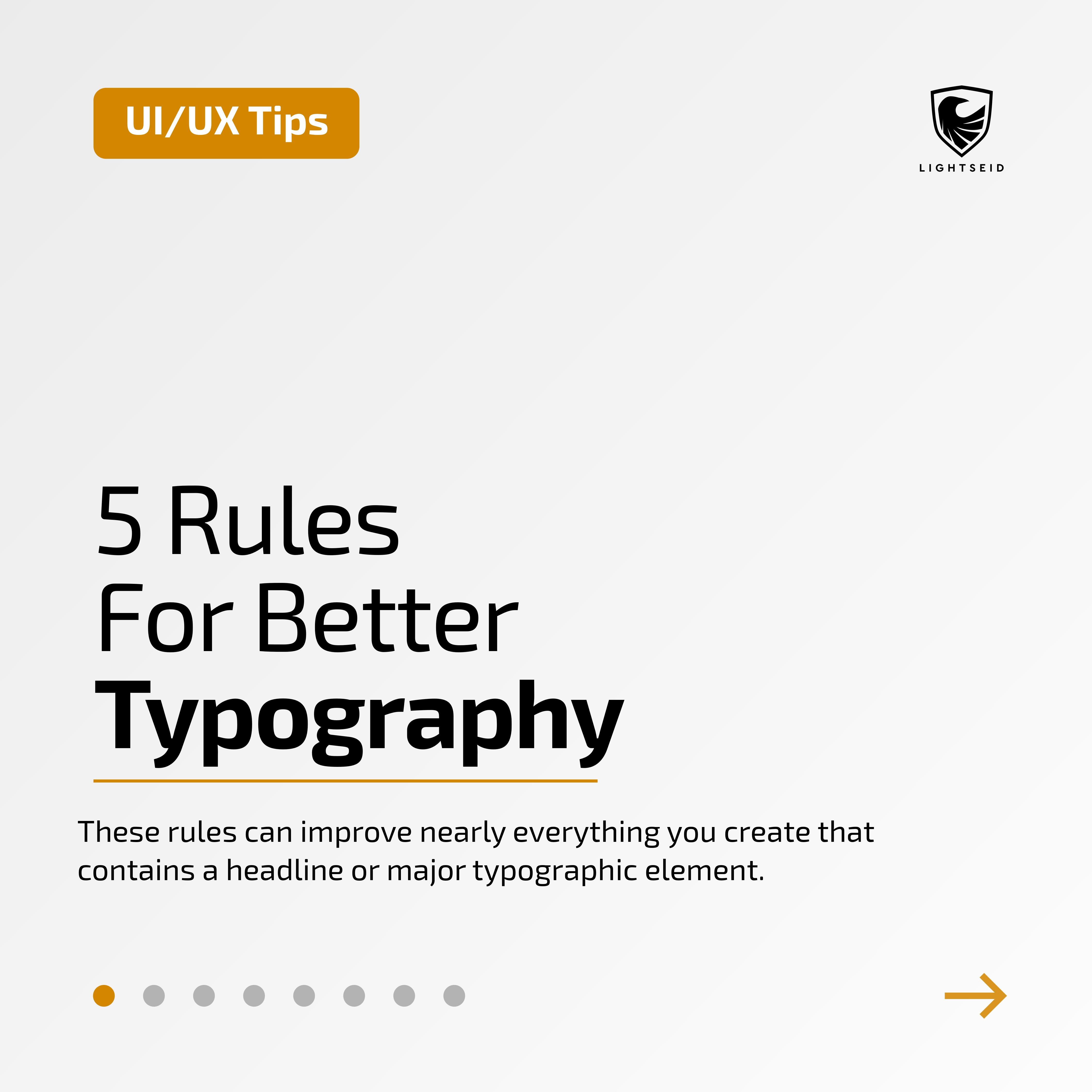 5 Rules For Better Typography